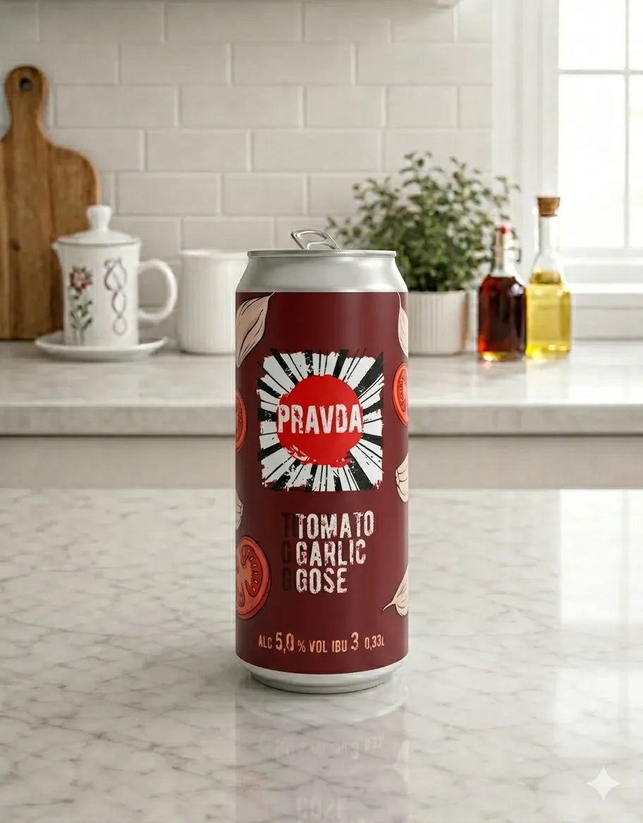 Pravda Tomato Garlic Gose Beer, 330ml